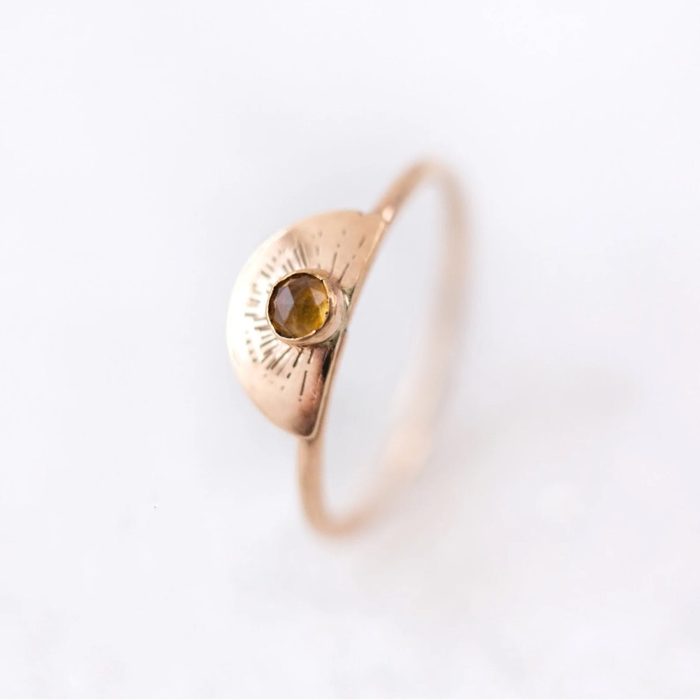 14K Gold Filled Sunrise Ring with Citrine